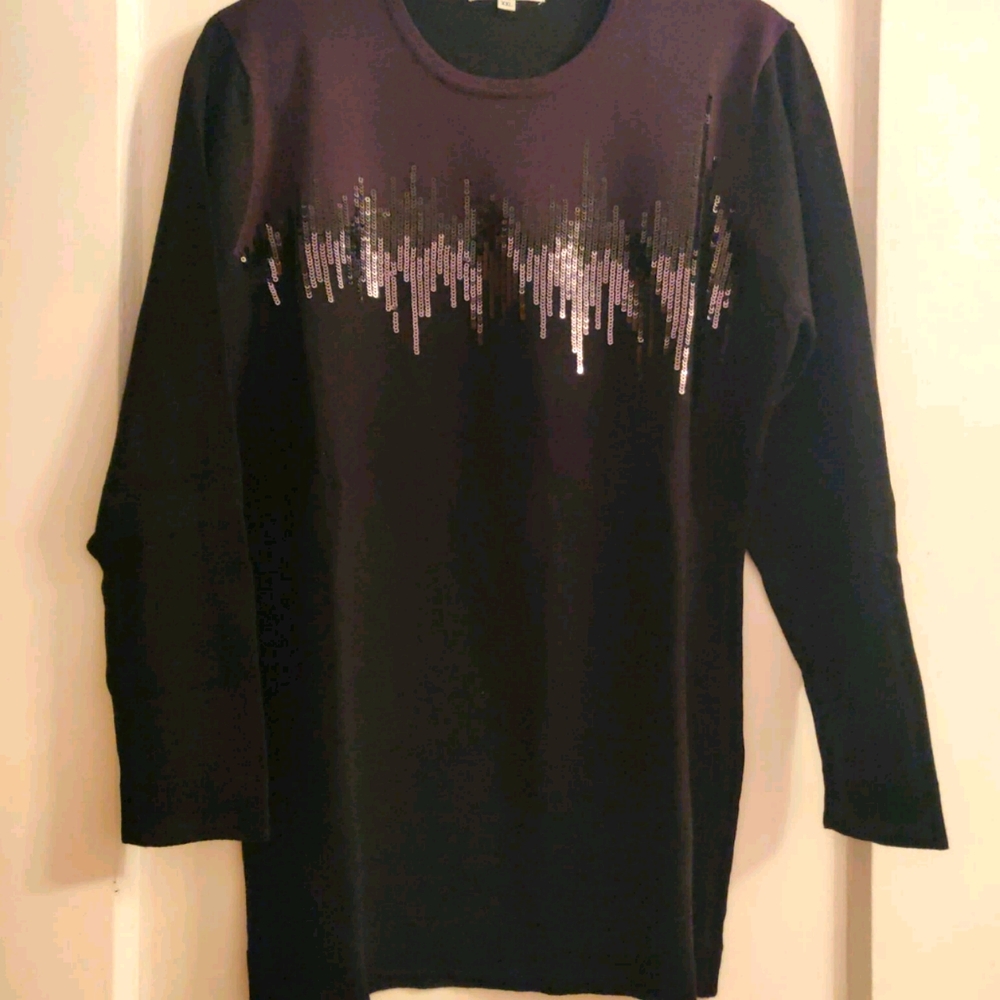 Gorgeous purple and lavender sequin beaded sweater